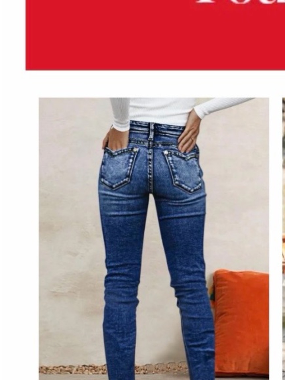 Women’s Skinny High-Rise Jeans in Dark Blue